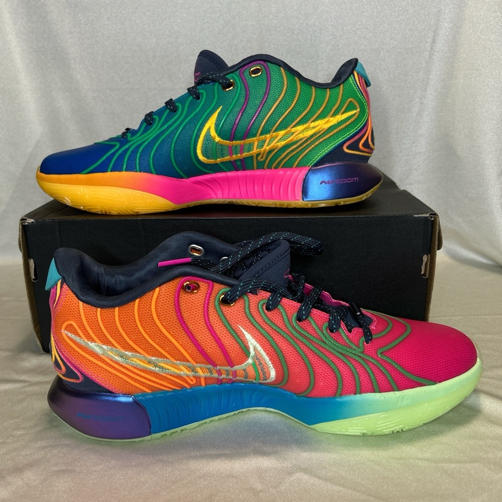 Lebron 21 Optimism Pink and Blue Details no box